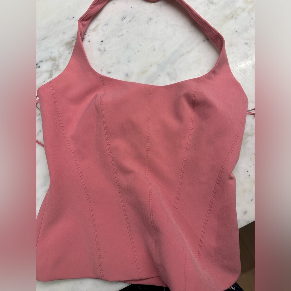 NWT Zara Halterneck top in pink XS